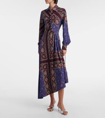Vestido midi asimétrico con paisley | Rabanne