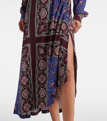 Vestido midi asimétrico con paisley | Rabanne