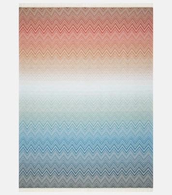 Ciro Zigzag fringed wool throw | Missoni