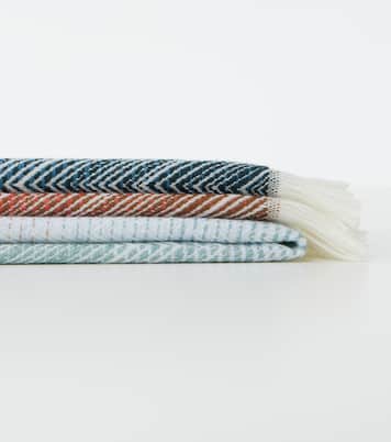 Ciro Zigzag fringed wool throw | Missoni