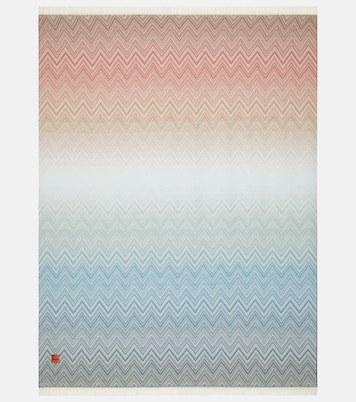 Ciro Zigzag fringed wool throw | Missoni