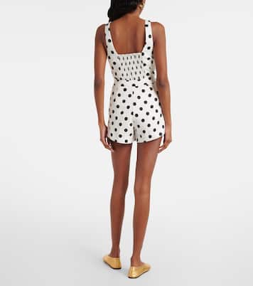 Rosalie polka-dot linen shorts | Posse