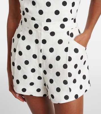 Rosalie polka-dot linen shorts | Posse