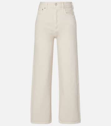 Ren cropped high-rise wide-leg jeans | Agolde