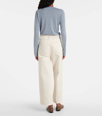 Ren cropped high-rise wide-leg jeans | Agolde