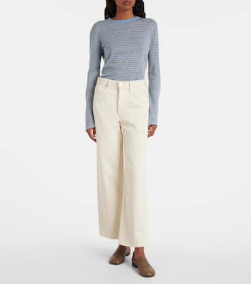 Ren cropped high-rise wide-leg jeans | Agolde