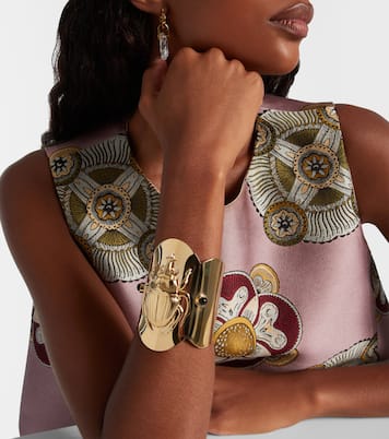 Scarab gold-plated cuff bracelet  | La DoubleJ