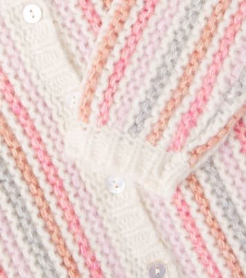 Kiri striped wool and cotton cardigan | Konges Sløjd