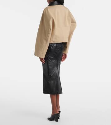 Cropped cotton and wool peacoat  | Givenchy