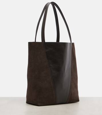 Chloé Spin leather and suede tote bag | Chloé