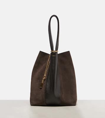 Chloé Spin leather and suede tote bag | Chloé