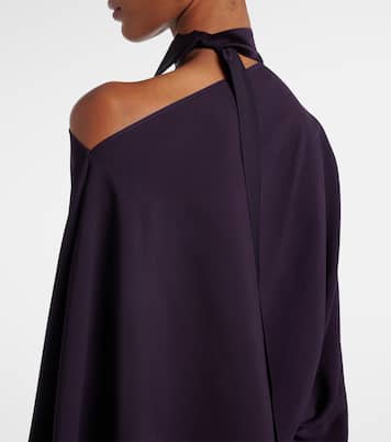 Brooks scarf-detail crêpe cady gown | Taller Marmo