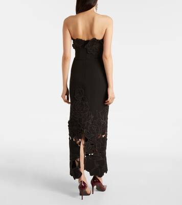 Rayna floral-appliqué midi dress | Leo Lin