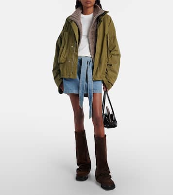 Chaqueta de algodón con piel | The Attico