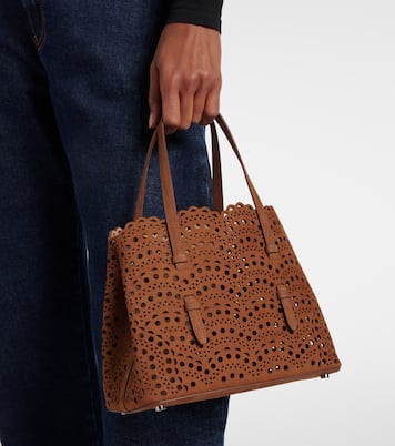 Mina 25 Vienne Wave leather tote bag | Alaïa