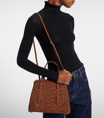 Mina 25 Vienne Wave leather tote bag | Alaïa