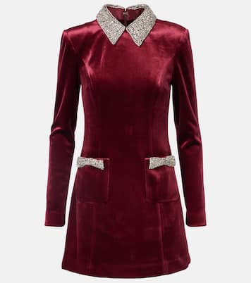 Vestido corto Edwiena de terciopelo | Rebecca Vallance