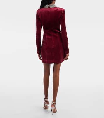 Vestido corto Edwiena de terciopelo | Rebecca Vallance