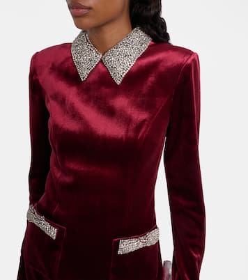 Vestido corto Edwiena de terciopelo | Rebecca Vallance
