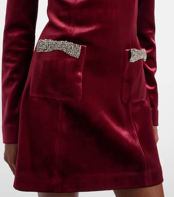 Vestido corto Edwiena de terciopelo | Rebecca Vallance