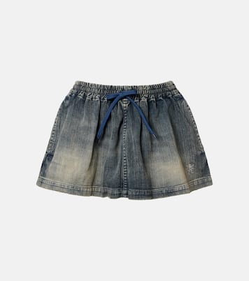 Mini-jupe en denim délavé | Balenciaga