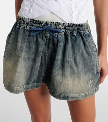 Mini-jupe en denim délavé | Balenciaga
