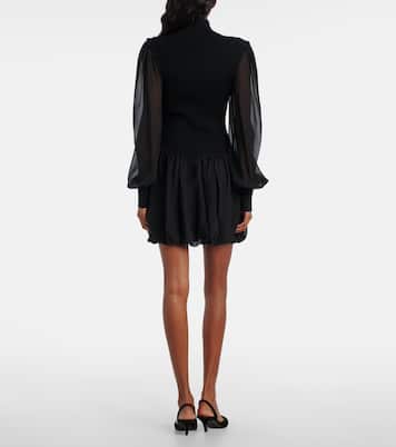 Ribbed-knit wool and silk minidress | Frame