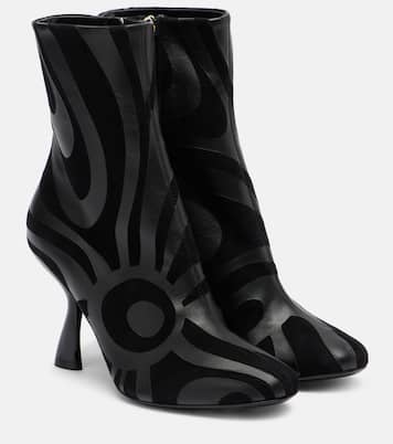 Ankle Boots Marmo aus Leder mit Veloursleder | Pucci