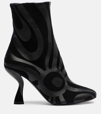 Ankle Boots Marmo aus Leder mit Veloursleder | Pucci