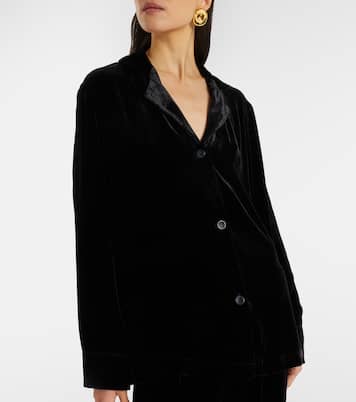 Calabasas velvet shirt | Asceno