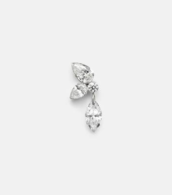 18kt white gold (750/1000) earring with diamonds | Maria Tash