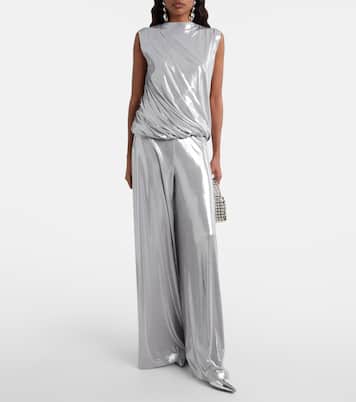 Twist metallic-effect top | Norma Kamali