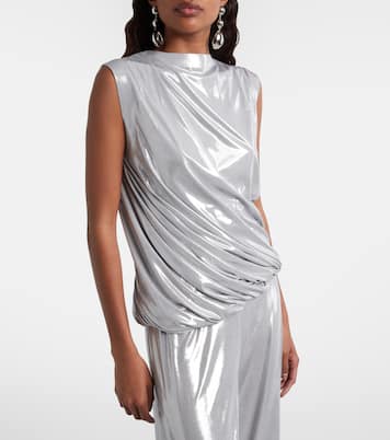 Twist metallic-effect top | Norma Kamali