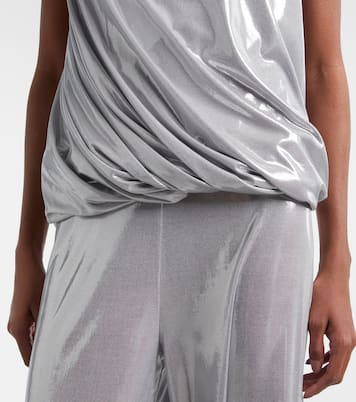 Twist metallic-effect top | Norma Kamali