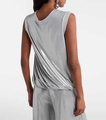 Twist metallic-effect top | Norma Kamali