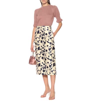 Falda midi Quercini de jacquard | Brock Collection
