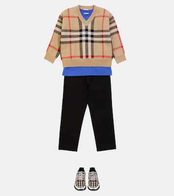 Denny checked wool and cashmere sweater | Burberry Kids