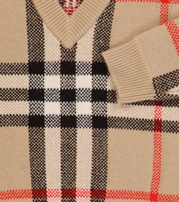 Denny checked wool and cashmere sweater | Burberry Kids