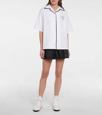 Leather high-top sneakers | Prada