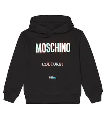 Logo cotton hoodie | Moschino Kids