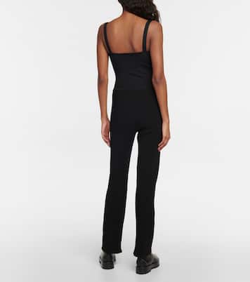 Pantaloni regular in maglia a coste | Alaïa