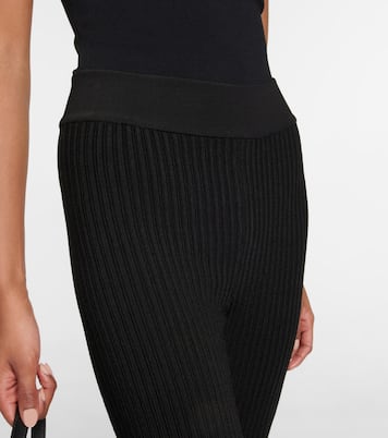 Pantaloni regular in maglia a coste | Alaïa