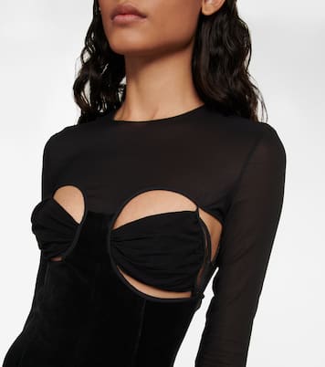 Minikleid aus Samt  | Nensi Dojaka