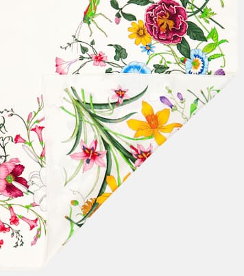Foulard en soie à fleurs | Gucci