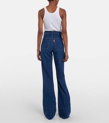 Jeans acampanados en denim de tiro alto | Dodo Bar Or
