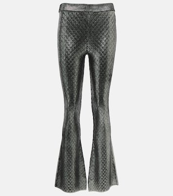 Metallic high-rise flared pants | Rabanne