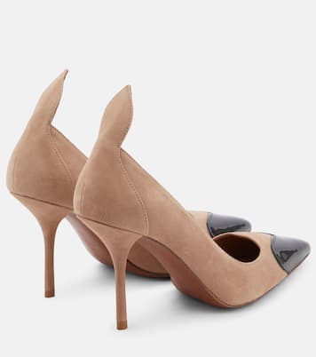 Heart suede and patent leather pumps | Alaïa