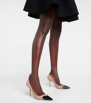 Heart suede and patent leather pumps | Alaïa