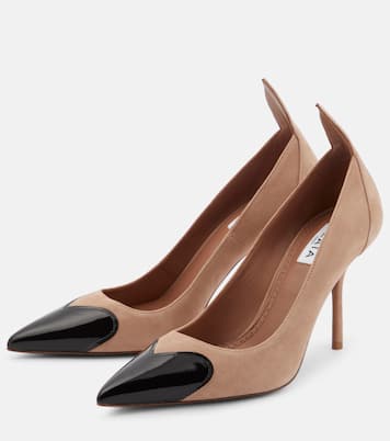 Heart suede and patent leather pumps | Alaïa