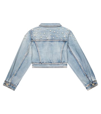 Verzierte Cropped-Jeansjacke | Monnalisa